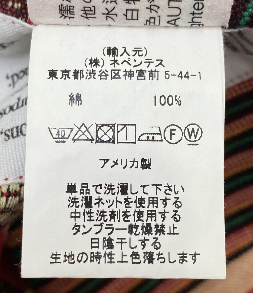 ENGINEERED GARMENTS 長袖シャツ ETHNIC カバオール レッド メンズ SIZE M エンジニアードガーメンツ