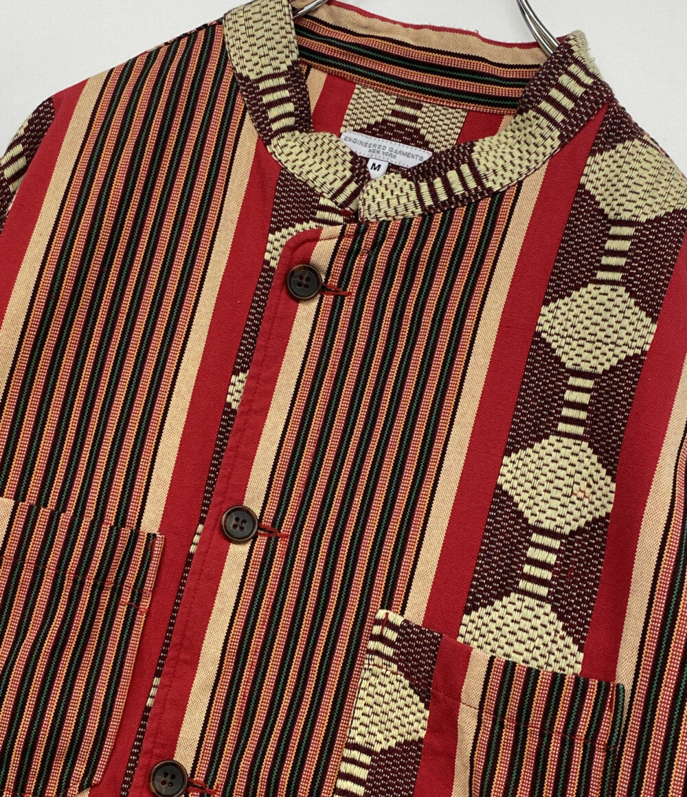 ENGINEERED GARMENTS 長袖シャツ ETHNIC カバオール レッド メンズ SIZE M エンジニアードガーメンツ