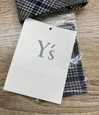 美品 Y's 長袖ロングシャツ チェック ウール グレー 2023AW YJ-B16-115 レディース SIZE 1 ワイズ