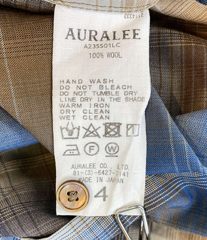 AURALEE 長袖シャツ super light wool check shirt メンズ SIZE 4 オーラリー