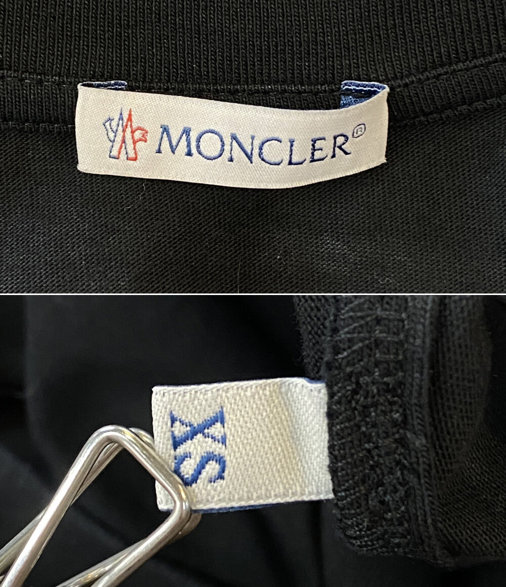 MONCLER 半袖Tシャツ ブラック c-scom-23-53805 レディース SIZE XS