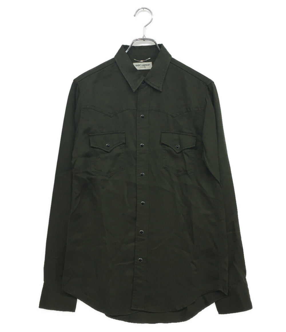 Saint Laurent シャツジャケット カーキ 391674Y9461 メンズ SIZE S サンローラン