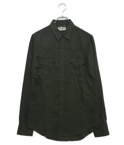 Saint Laurent シャツジャケット カーキ 391674Y9461 メンズ SIZE S サンローラン