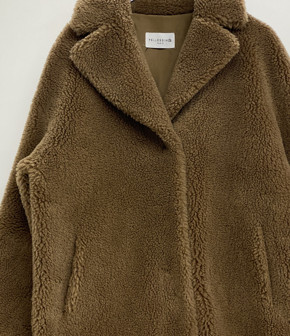 PELLESSIMO ペレッシモ テディベアコート ブラウンM レディース SIZE M