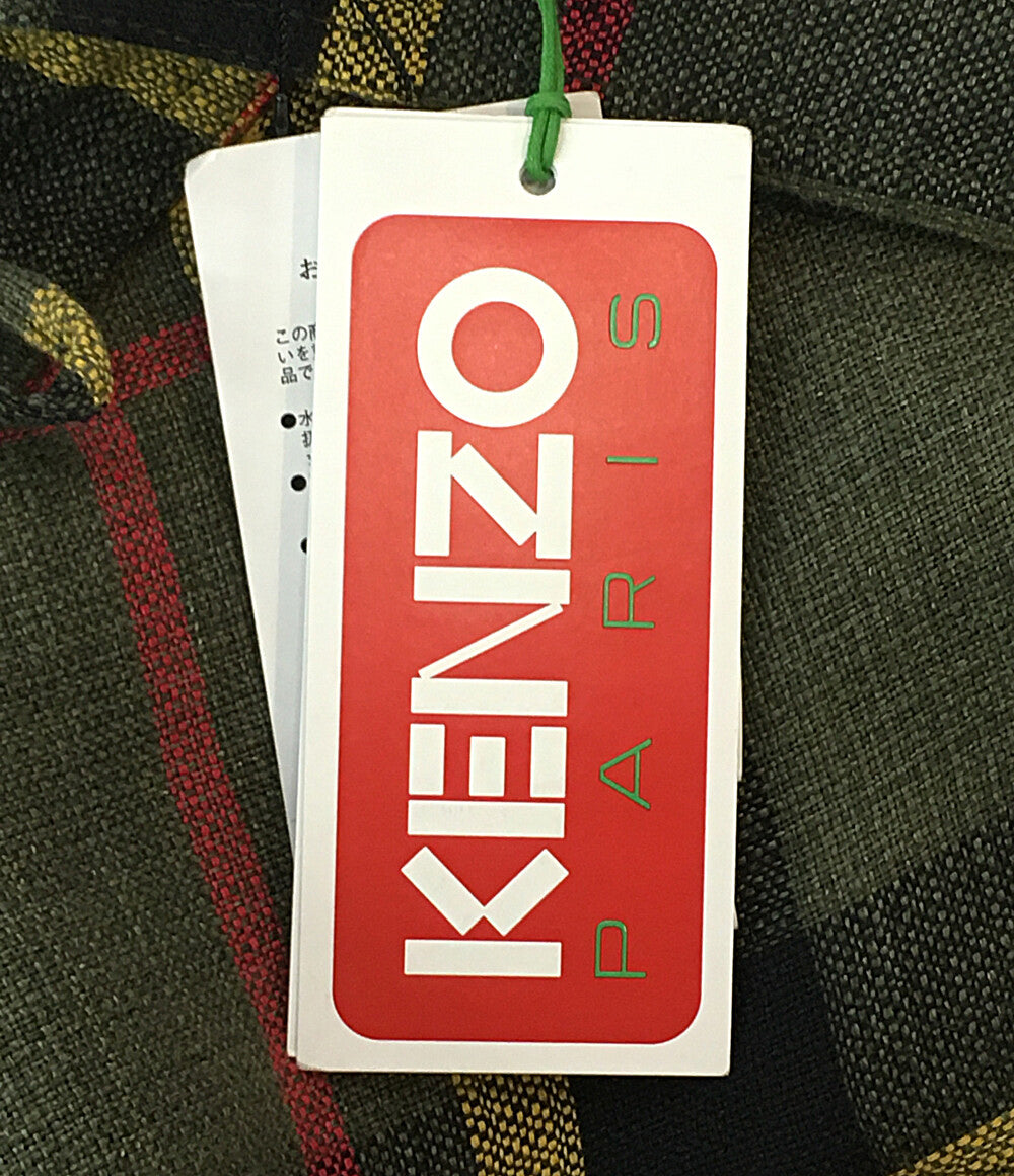 美品 KENZO 長袖シャツ Checks lace up overshirt FD55CH5149RY メンズ SIZE M ケンゾー