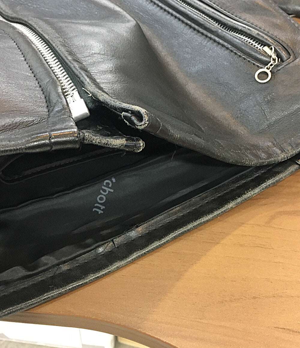 SCHOTT ライダースジャケット ブラック メンズ SIZE 36 ショット