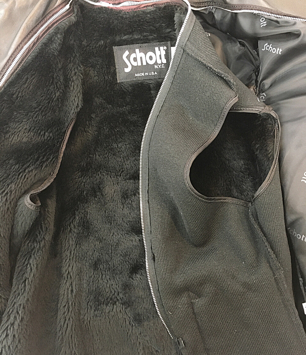 SCHOTT ライダースジャケット ブラック メンズ SIZE 36 ショット