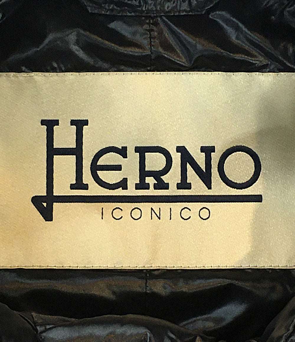 美品 HERNO ICONIC ダウンベスト 50934-45585-14 レディース SIZE 44 ヘルノ