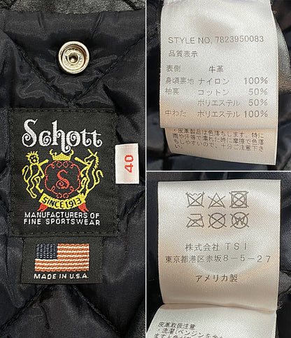 SCHOTT ダブルライダースジャケット ワンスター メンズ SIZE 40 ショット