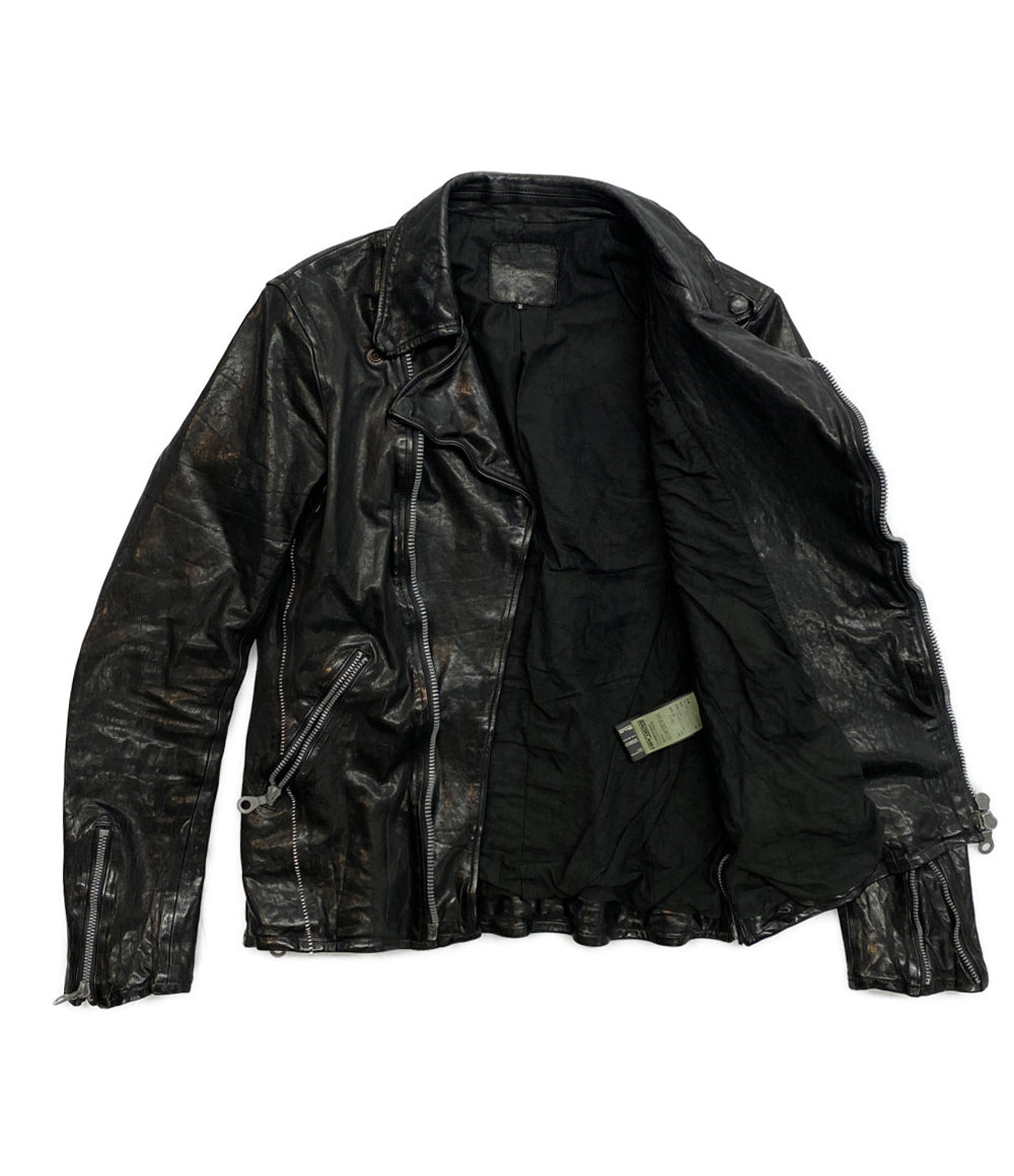 BACKLASH バックラッシュ 1577-01 牛革 シングルライダース XL BACKLASH バックラッシュ ライダースジャケット カウレザー メンズ