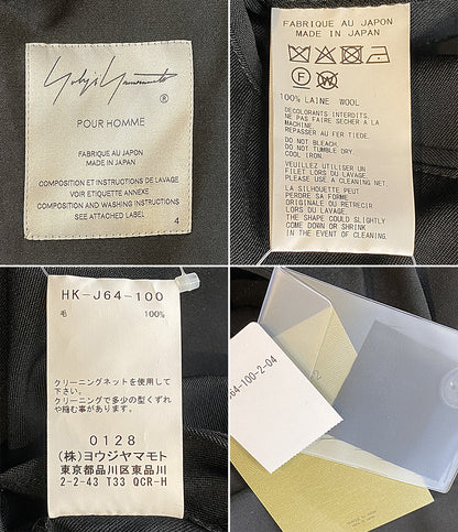 美品 Yohji Yamamoto POUR HOMME ジャケット WOOL GABARDINE GUESSETED COLLAR JACKET 26SS メンズ SIZE 4 ヨウジヤマモトプールオム