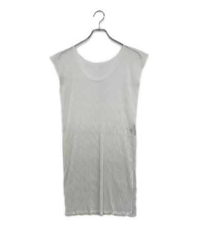 ISSEY MIYAKE シアーワンピース フレンチスリーブ ホワイト IM41FJ108 レディース SIZE 2 イッセイミヤケ