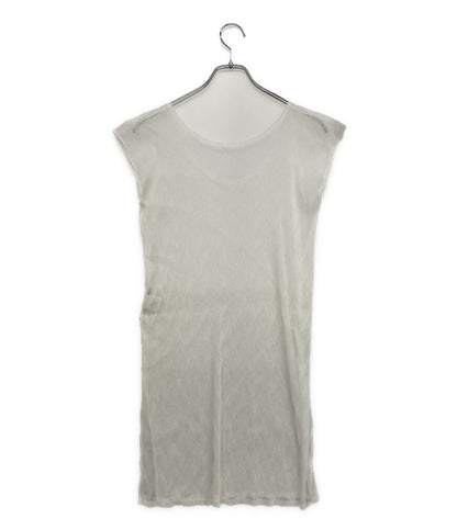 ISSEY MIYAKE シアーワンピース フレンチスリーブ ホワイト IM41FJ108 レディース SIZE 2 イッセイミヤケ