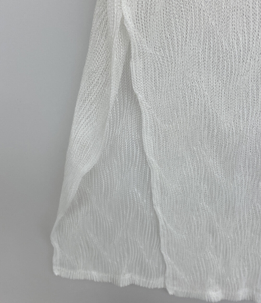 ISSEY MIYAKE シアーワンピース フレンチスリーブ ホワイト IM41FJ108 レディース SIZE 2 イッセイミヤケ