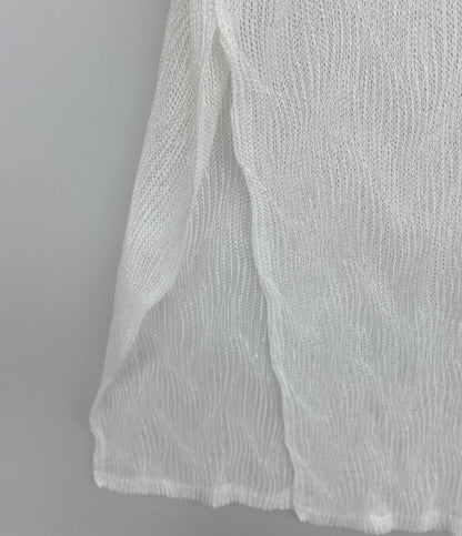 ISSEY MIYAKE シアーワンピース フレンチスリーブ ホワイト IM41FJ108 レディース SIZE 2 イッセイミヤケ
