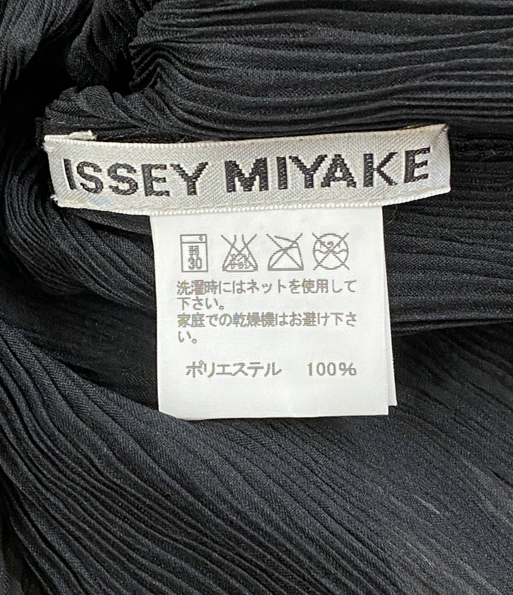 ISSEY MIYAKE シアーワンピース ノースリーブ ブラック IM41FJ108 レディース SIZE 2 イッセイミヤケ