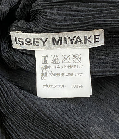 ISSEY MIYAKE シアーワンピース ノースリーブ ブラック IM41FJ108 レディース SIZE 2 イッセイミヤケ