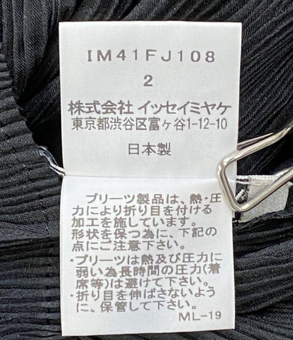 ISSEY MIYAKE シアーワンピース ノースリーブ ブラック IM41FJ108 レディース SIZE 2 イッセイミヤケ