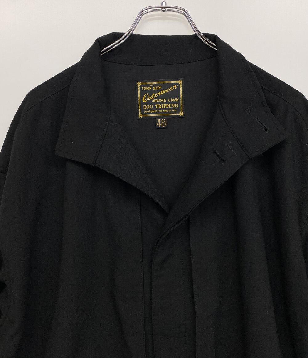 EGO TRIPPING ジャケット TRENCHSWINGTOP BLK 616600 26SS メンズ SIZE 48 エゴトリッピング