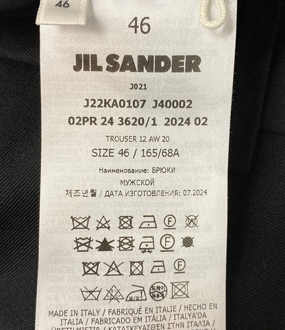 美品 Jil sander パンツ 25AW スラックス ブラック j22ka0107 メンズ SIZE 46 ジルサンダー