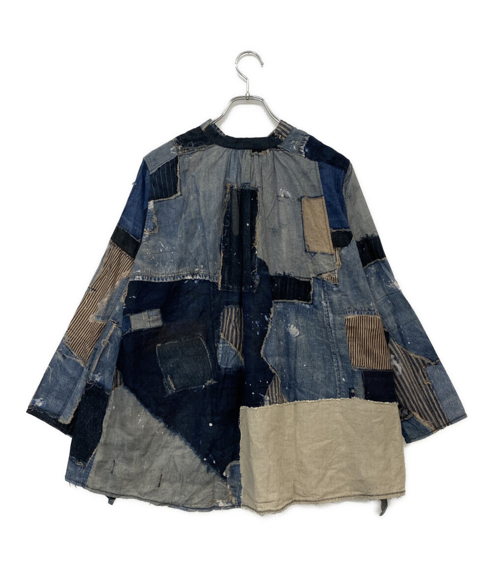 【90s vintage】プルオーバー　パッチワーク　民族　襤褸　kapital KAPITAL 長袖シャツ パッチワーク ブルー メンズ SIZE - キャピタル