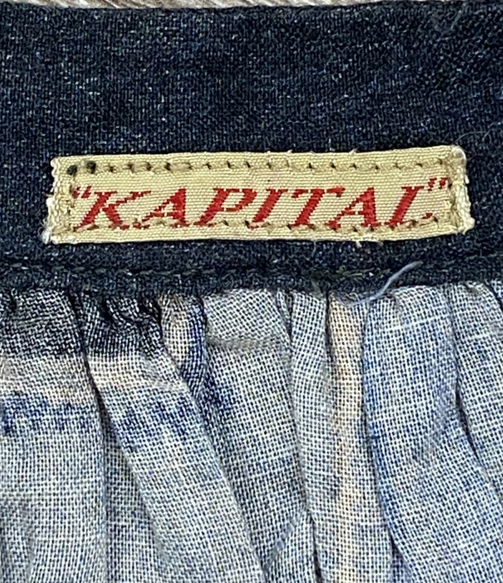 KAPITAL 長袖シャツ パッチワーク ブルー メンズ SIZE - キャピタル