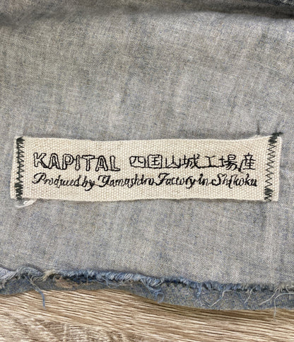 KAPITAL 長袖シャツ パッチワーク ブルー メンズ SIZE - キャピタル