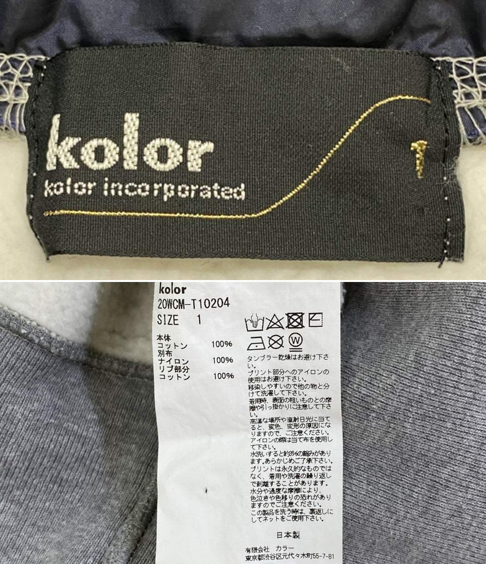 kolor スウェットパーカー ナイロンフード メンズ SIZE 1 カラー