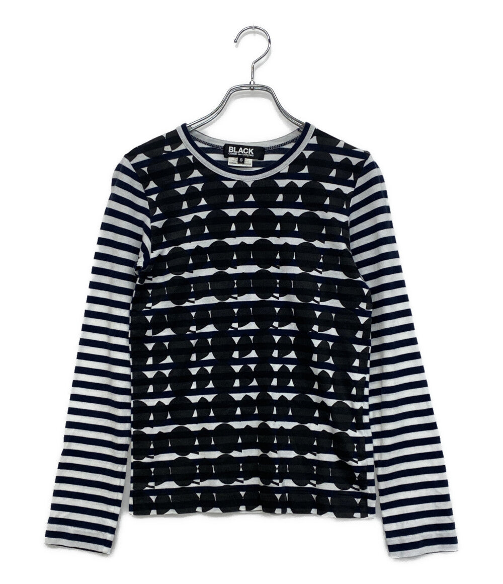 BLACK COMME des GARCONS 長袖Ｔシャツ ボーダー×ドット 1E-T001 レディース SIZE S ブラックコムデギャルソン