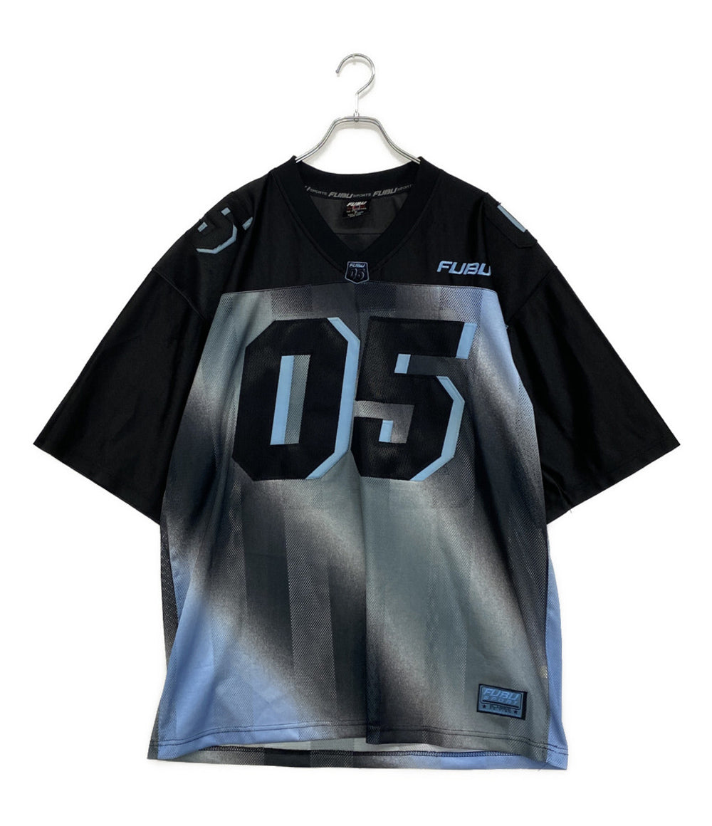FUBU SPORTS フブ ホッケーシャツ ブラック ブルー メンズ SIZE M