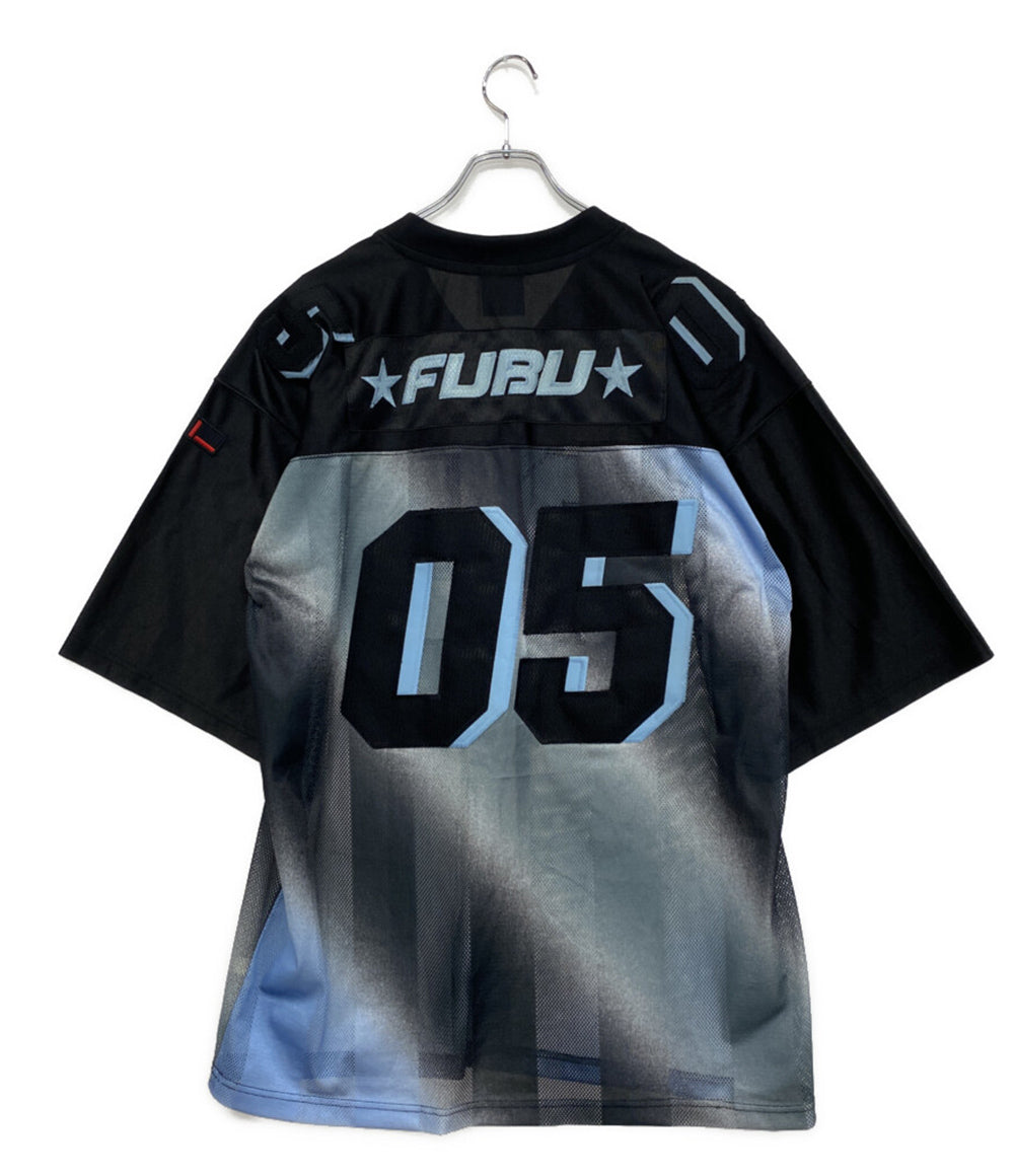 FUBU SPORTS フブ ホッケーシャツ ブラック ブルー メンズ SIZE M