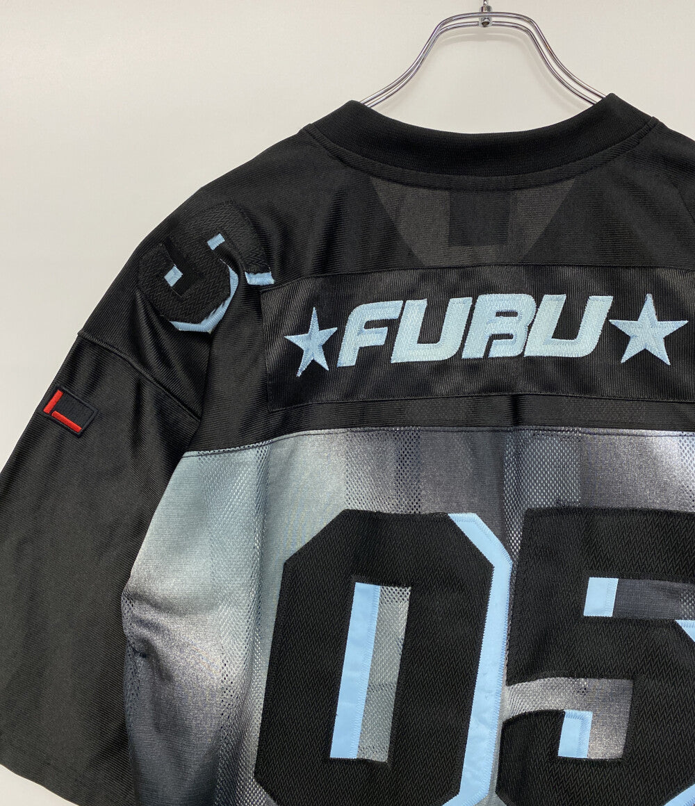 FUBU SPORTS フブ ホッケーシャツ ブラック ブルー メンズ SIZE M
