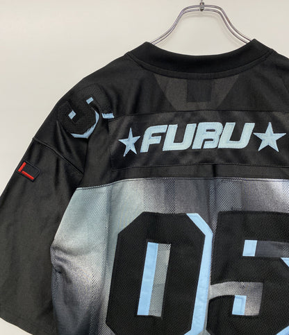 FUBU SPORTS フブ ホッケーシャツ ブラック ブルー メンズ SIZE M