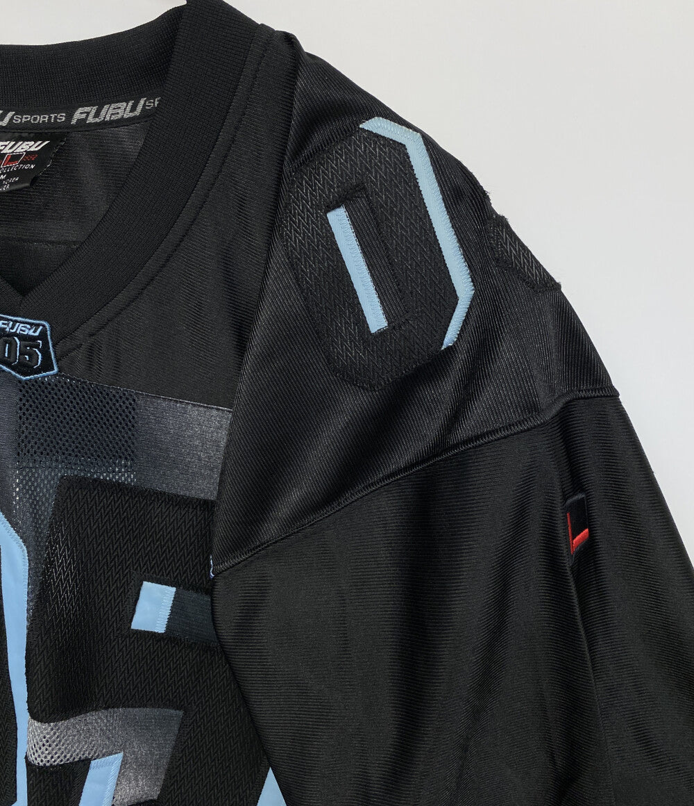 FUBU SPORTS フブ ホッケーシャツ ブラック ブルー メンズ SIZE M