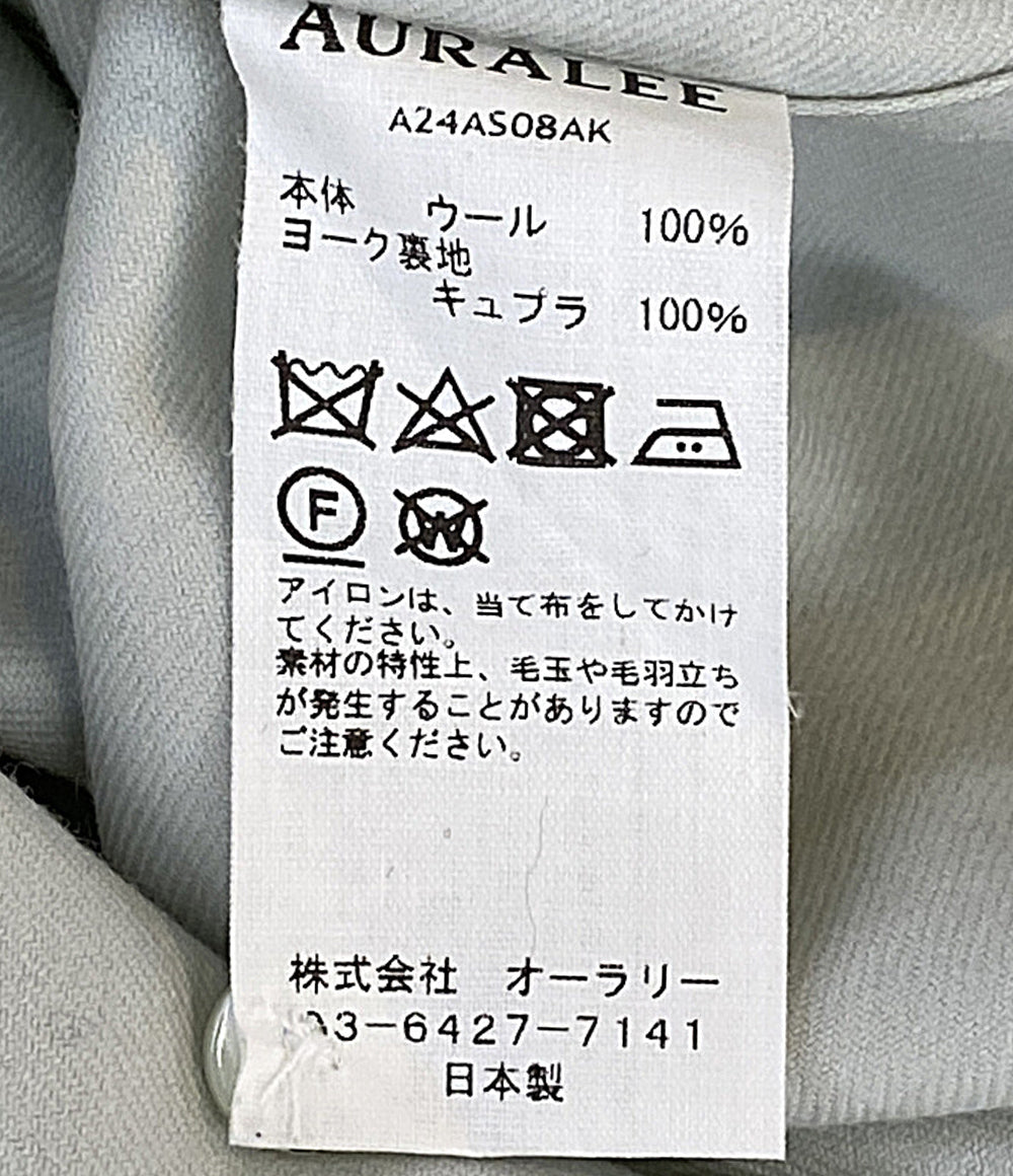美品 AURALEE × KITH キス 長袖シャツ グレー 2024 A24AS08AK メンズ SIZE 5 オーラリー
