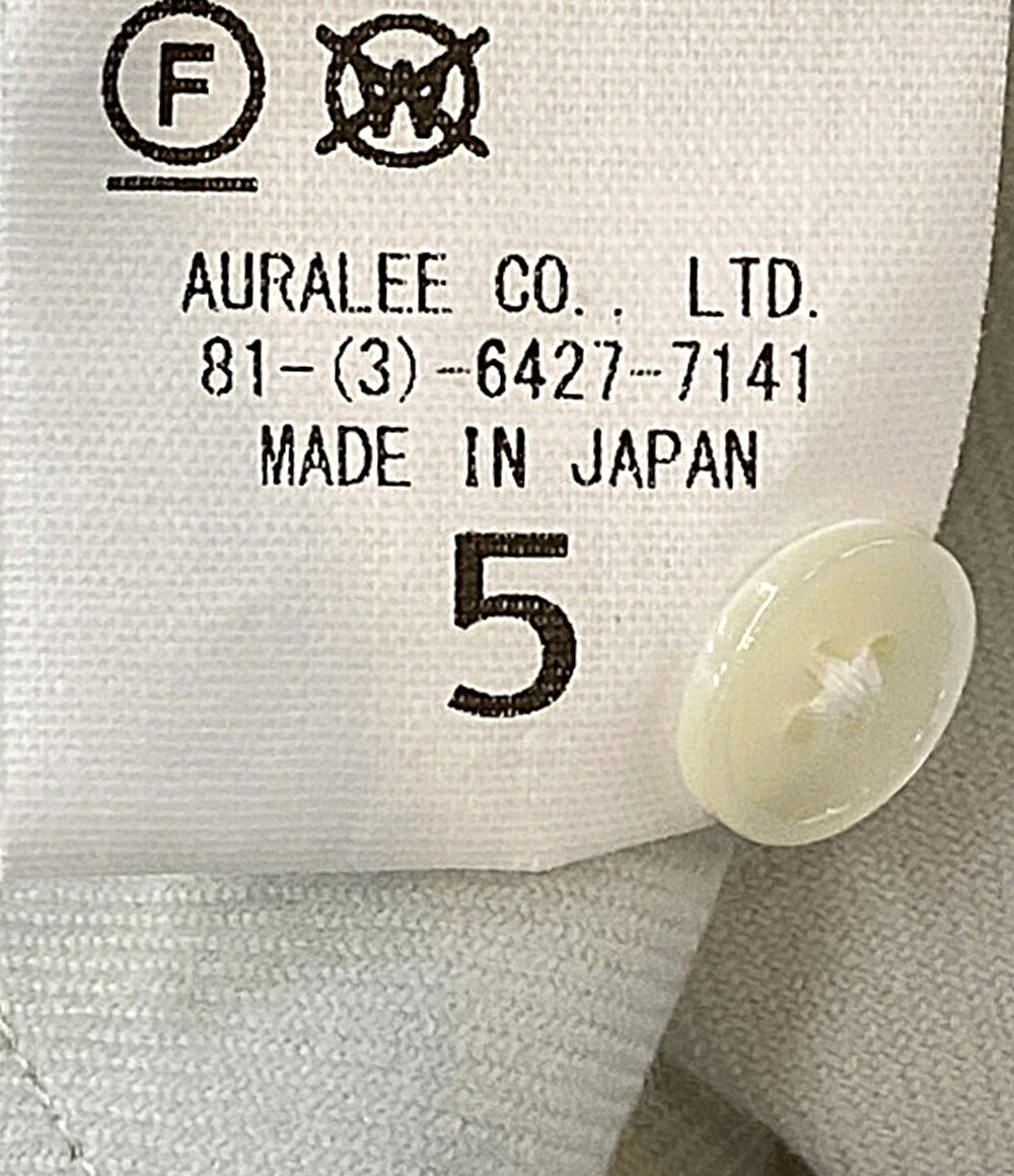 美品 AURALEE × KITH キス 長袖シャツ グレー 2024 A24AS08AK メンズ SIZE 5 オーラリー