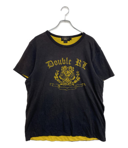 RRL RALPH LAUREN 半袖Ｔシャツ ブラック×マスタード KK-PM-YA-6108 メンズ SIZE - ダブルアールエル