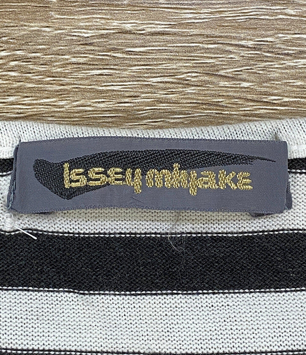 ISSEY MIYAKE カットソー 80s 初期タグ ノースリーブ ボーダー XL17310AC レディース SIZE M イッセイミヤケ