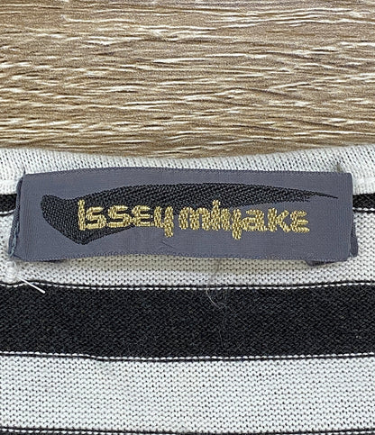 ISSEY MIYAKE カットソー 80s 初期タグ ノースリーブ ボーダー XL17310AC レディース SIZE M イッセイミヤケ
