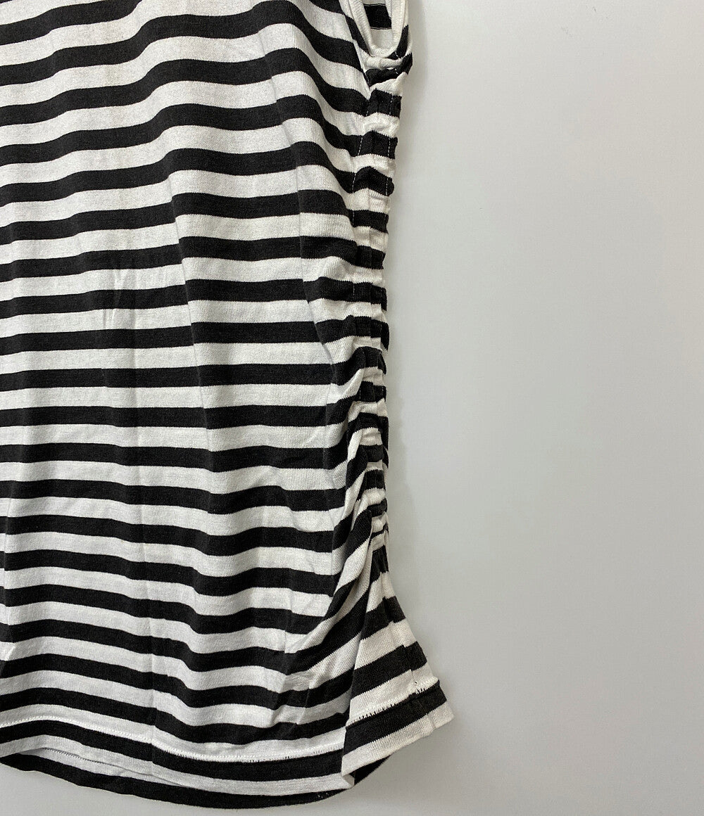 ISSEY MIYAKE カットソー 80s 初期タグ ノースリーブ ボーダー XL17310AC レディース SIZE M イッセイミヤケ