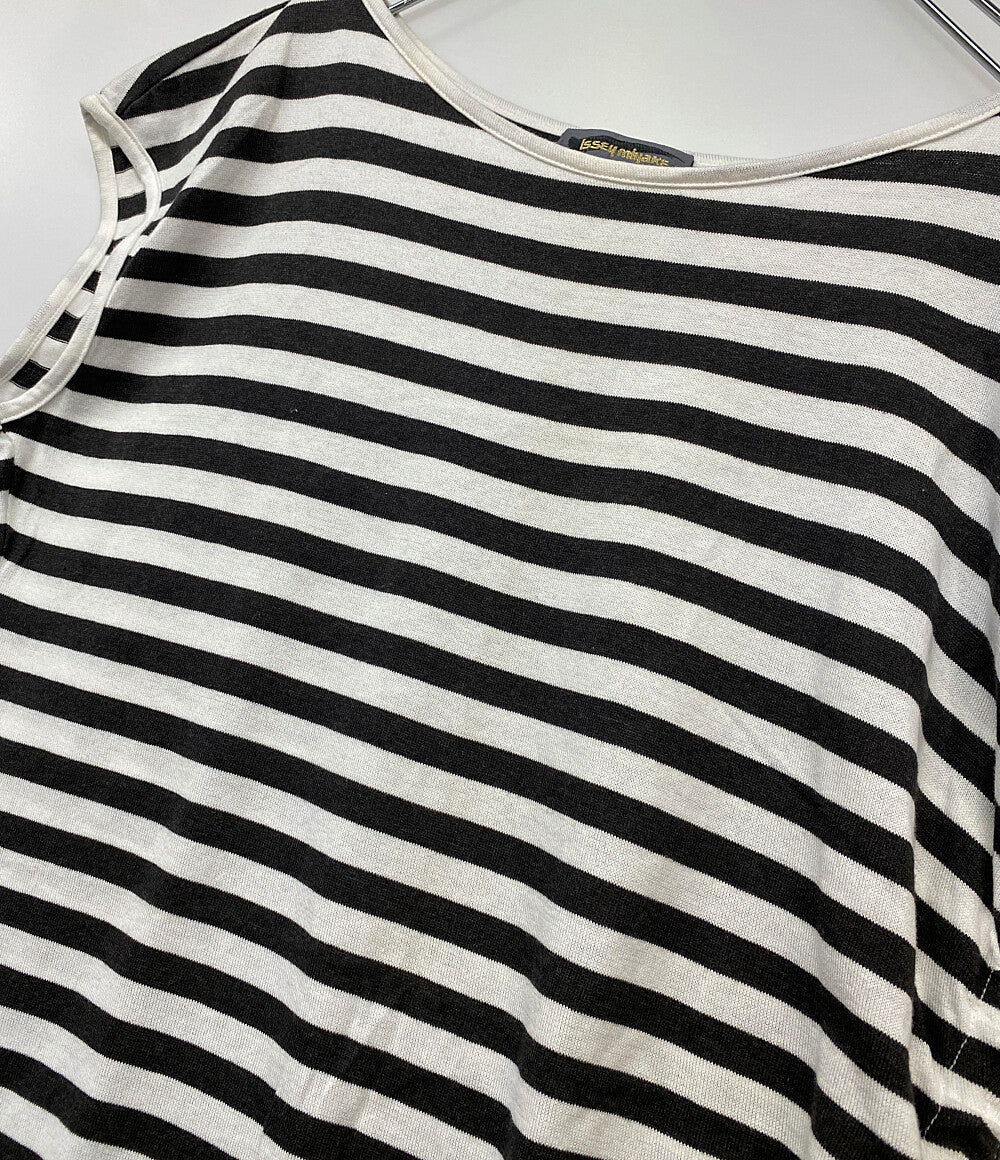ISSEY MIYAKE カットソー 80s 初期タグ ノースリーブ ボーダー XL17310AC レディース SIZE M イッセイミヤケ