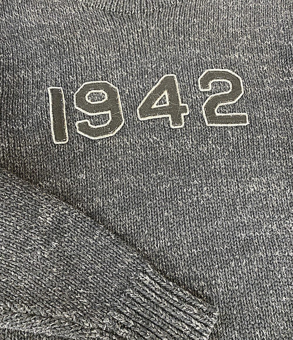 RRL RALPH LAUREN ニット アメリカ製 ボートネック レタード ブラック メンズ SIZE - ダブルアールエル