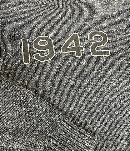 RRL RALPH LAUREN ニット アメリカ製 ボートネック レタード ブラック メンズ SIZE - ダブルアールエル
