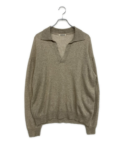 美品 AURALEE カーディガン ベージュ カシミア A23SP02SC メンズ SIZE 4 オーラリー