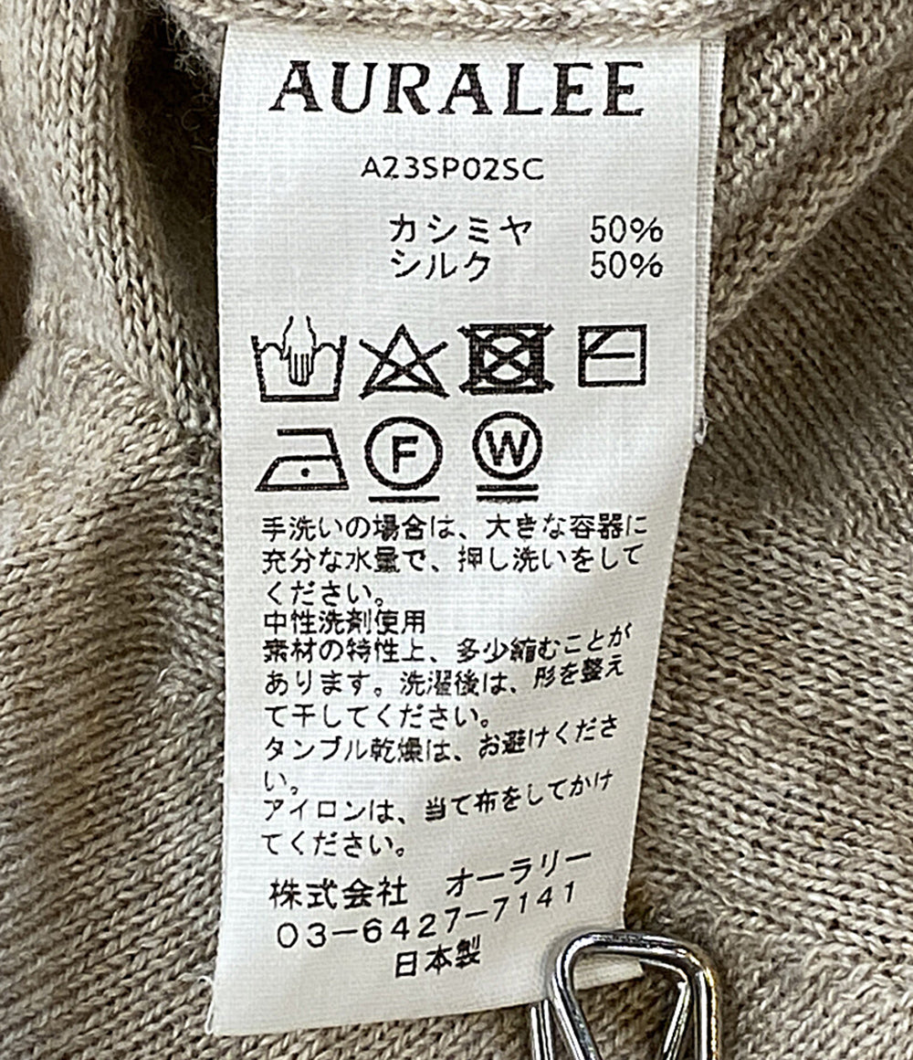 美品 AURALEE カーディガン ベージュ カシミア A23SP02SC メンズ SIZE 4 オーラリー