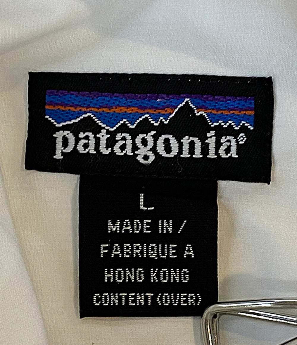 Patagonia 半袖シャツ 90s HONG KONG製 ホワイト スナップ メンズ SIZE L パタゴニア