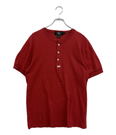 RRL RALPH LAUREN 半袖Ｔシャツ 90s HONGKONG製 ヘンリー スリースター RED メンズ SIZE L ダブルアールエル