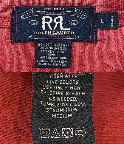 RRL RALPH LAUREN 半袖Ｔシャツ 90s HONGKONG製 ヘンリー スリースター RED メンズ SIZE L ダブルアールエル