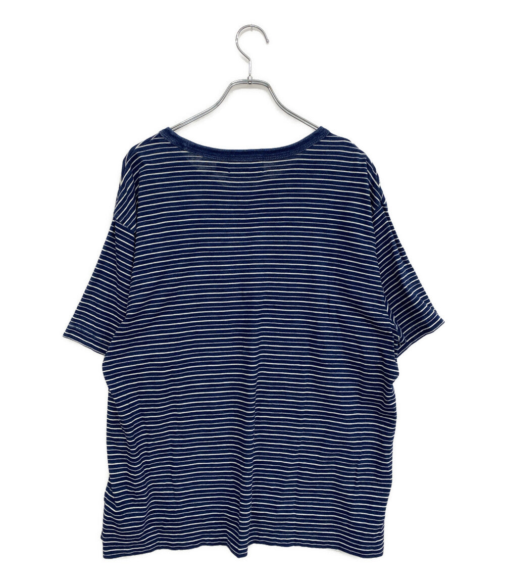 美品 RRL RALPH LAUREN 半袖Ｔシャツ インディゴストライプ ボーダー INDIGO メンズ SIZE XL ダブルアールエル