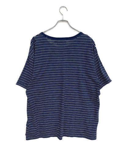 美品 RRL RALPH LAUREN 半袖Ｔシャツ インディゴストライプ ボーダー INDIGO メンズ SIZE XL ダブルアールエル